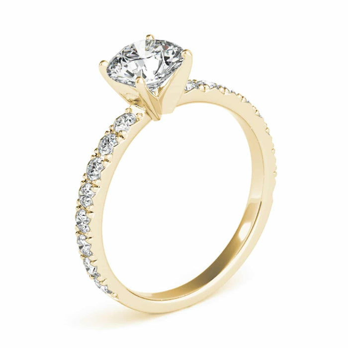 1.25CTW Lab-Grown Diamond 18K Gold Yellow Classic Engagement Ring