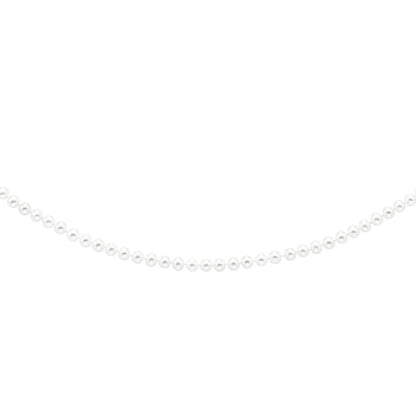 14K Gold 7.0mm White Cultured Pearl Strand Necklace 16"-20"