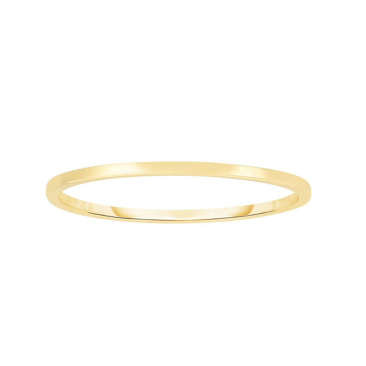 14K Gold Yellow 1.1mm Classic Stackable Band Ring