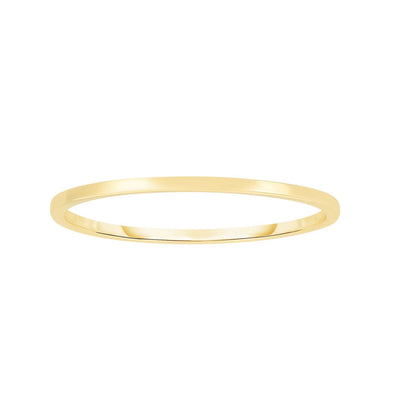 14K Gold Yellow 1.1mm Classic Stackable Band Ring