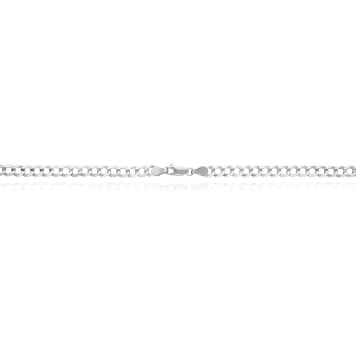 14K White Gold 5.7mm Cuban Curb Chain (Solid Links) 20" - 24" - WJD Exclusives