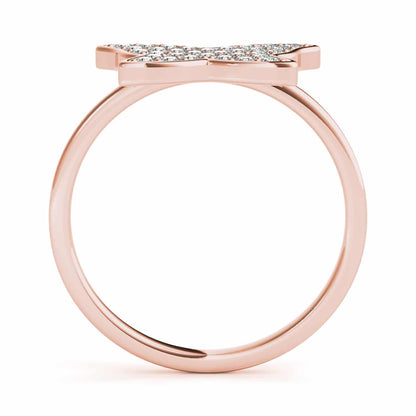 14K Rose Gold 0.35CT. TW Natural Diamonds Butterfly Cocktail Ring