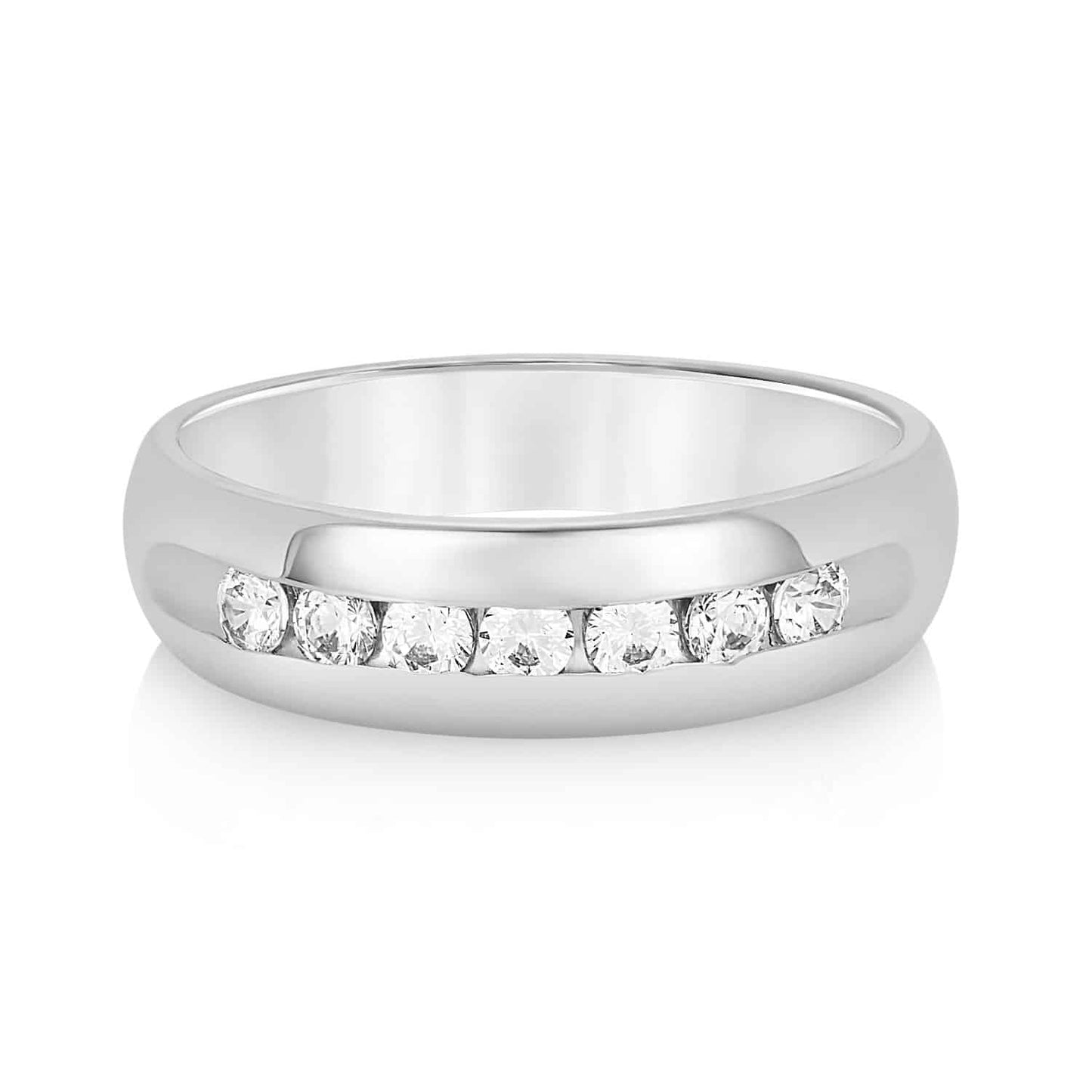 0.50CTW Real Diamonds 14K Gold White 6mm Wedding Band Ring