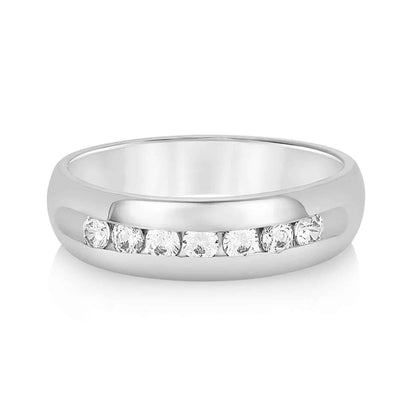 0.50CTW Real Diamonds 14K Gold White 6mm Wedding Band Ring