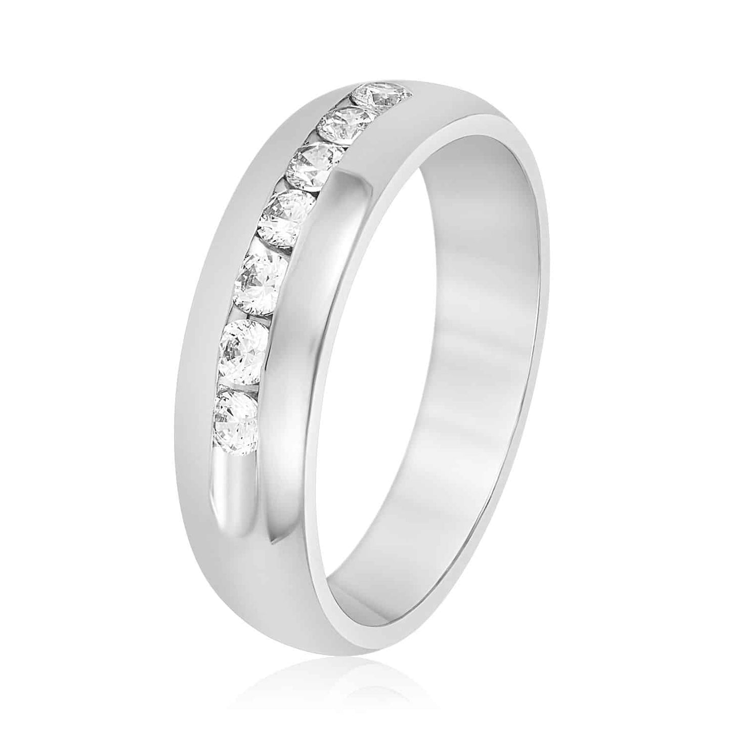 0.50CTW Real Diamonds 14K Gold White 6mm Wedding Band Ring