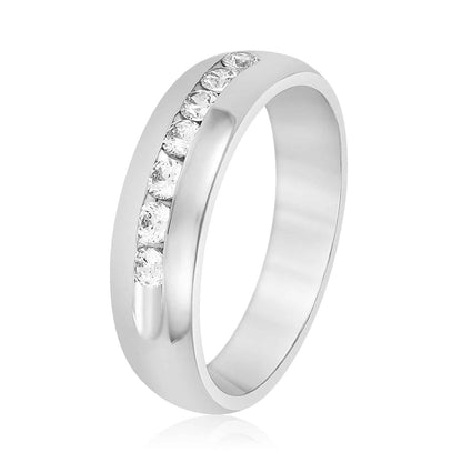 0.50CTW Real Diamonds 14K Gold White 6mm Wedding Band Ring