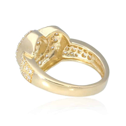 14k Solid Yellow Gold 1.30Ct Created White Diamond Halo Heart Ring Size 5-10