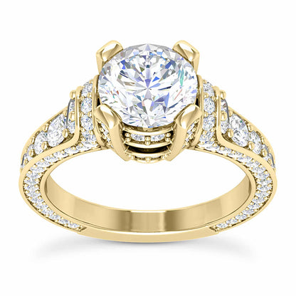 2.04CTW Lab-Grown Diamond 18K Yellow Gold Engagement Ring