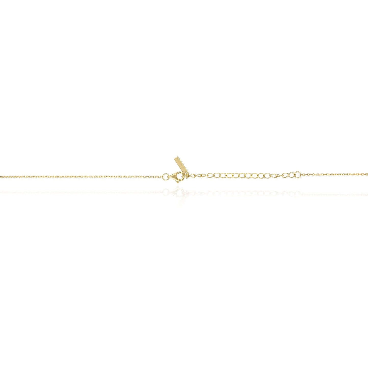 18K Gold Over Silver CZ Zodiac Charm Pendant Necklace 16"-18" Adj