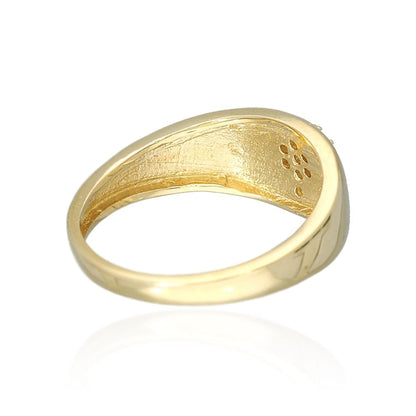 14k Solid Yellow Gold 0.20Ct Pave Set Created White Diamond Heart Ring Size 5-10