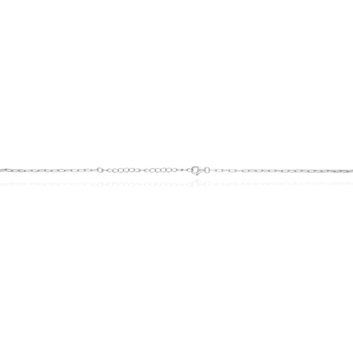 Engravable Gold Over Silver Paperclip Personalized Bar Necklace (Solid Links) 16" - 18" - WJD Exclusives