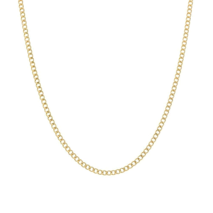 14k Yellow Gold 2.5mm Cuban Curb Chain (Hollow) 16"-26"