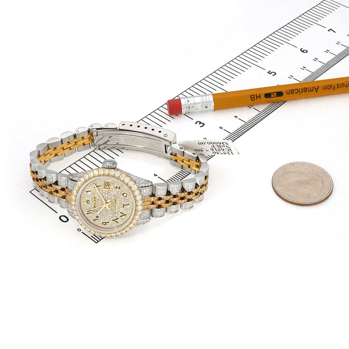 Rolex Datejust Custom Diamond Pave 69173 Jubilee Band Diamond Dial Bezel 26mm Watch - WJD Exclusives