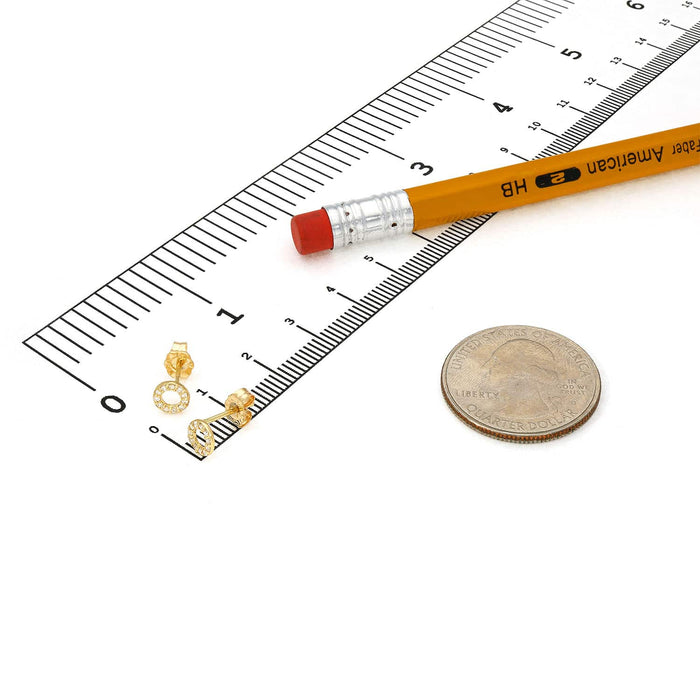 0.11CTW Natural Diamond 14K Gold Round Stud Earrings 5.5mm - WJD Exclusives