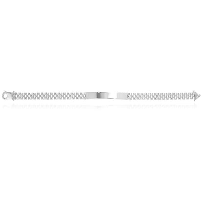 Engravable 18K Gold Over Silver Personalized 7.5mm Jubilee ID Bar Bracelet 8.5"