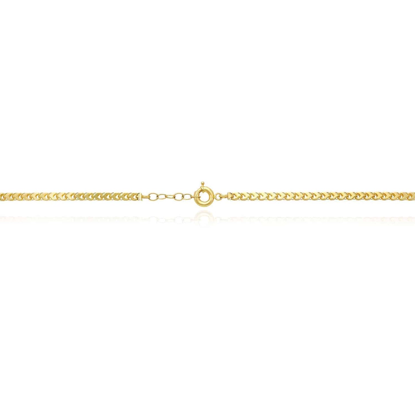 14K Yellow Gold Graduated Franco Miami CZ Necklace 17"-18" Adjust