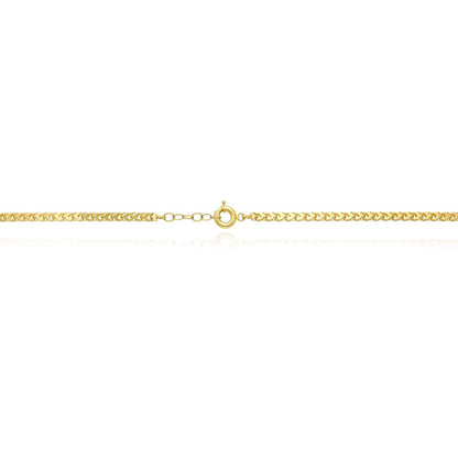 14K Yellow Gold Graduated Franco Miami CZ Necklace 17"-18" Adjust