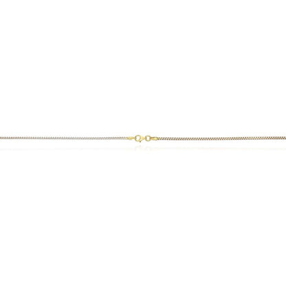 Solid 18K Yellow Gold Over Silver 1.4mm White Pave Franco Chain Necklace 16-24"