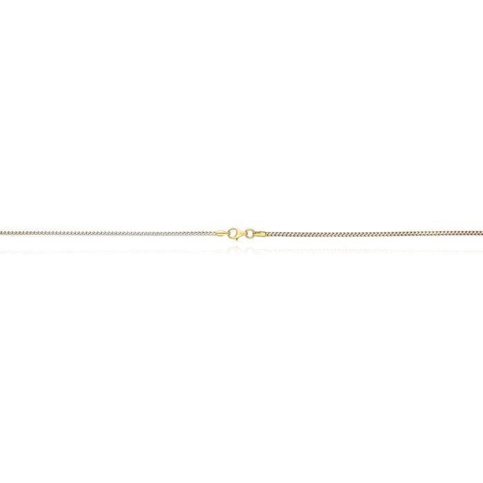 18K Yellow Gold Over Silver 1.4mm White Pave Franco Chain (Solid Links) 16" - 24" - WJD Exclusives