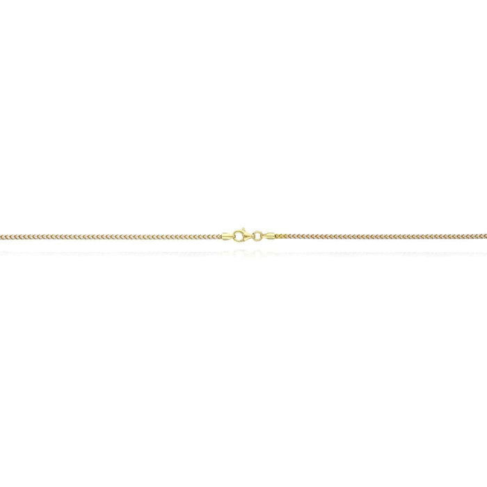 18K Yellow Gold Over Silver 1.7mm Diamond - Cut Pave Franco Chain (Solid Links) 16" - 24" - WJD Exclusives