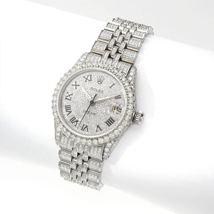 Rolex Datejust Custom Diamond Pave Jubilee Band Diamond Dial Bezel 31mm Watch - WJD Exclusives
