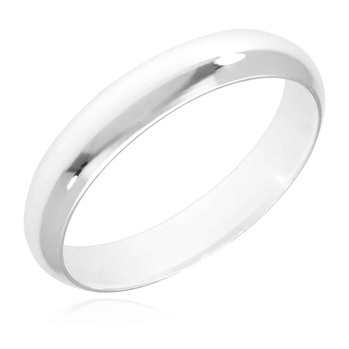 925 Sterling Silver 4mm Wedding Band Ring - WJD Exclusives