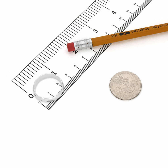 925 Sterling Silver 6mm Wedding Band - WJD Exclusives