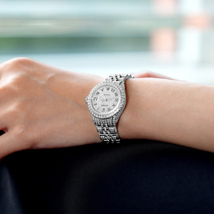 Rolex Datejust Custom Diamond Pave Jubilee Band Diamond Dial Bezel 36mm Watch - WJD Exclusives