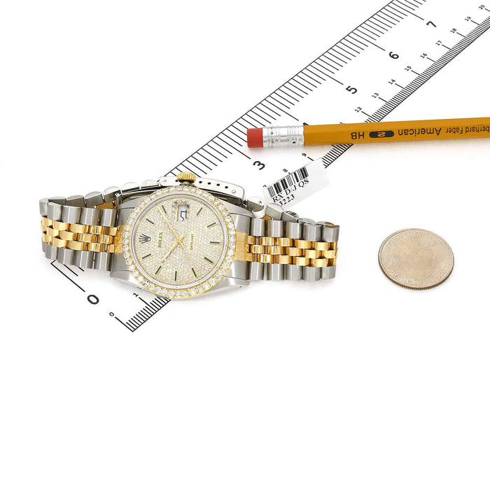Rolex Datejust Jubilee Band Custom 4.50Ct Natural Diamond Bezel Dial 36mm Watch - WJD Exclusives
