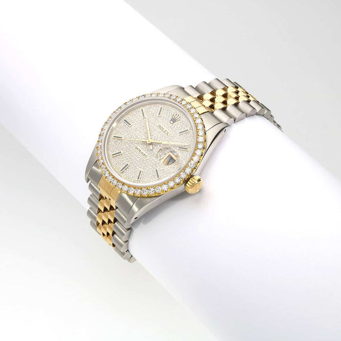 Rolex Datejust Jubilee Band Custom 4.50Ct Natural Diamond Bezel Dial 36mm Watch - WJD Exclusives
