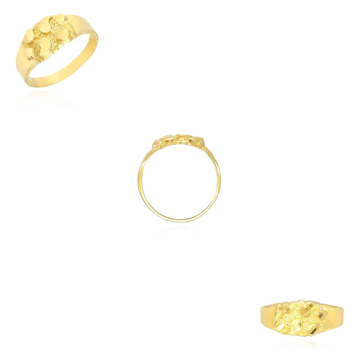 Kids 10K Yellow Gold Nugget Ring - WJD Exclusives
