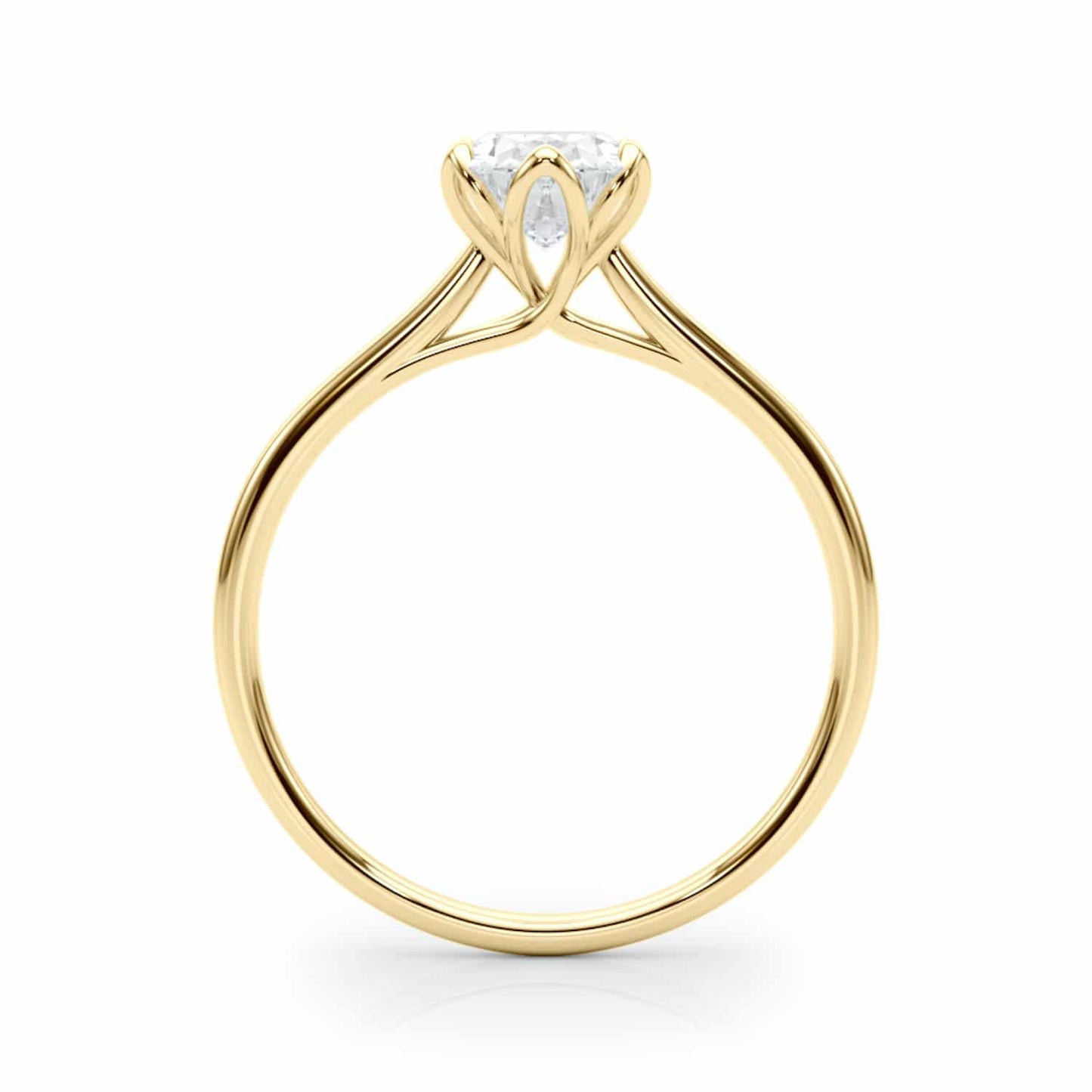 1.5CT Lab-Grown Diamond 18K Gold Yellow Oval-Cut Solitaire Engagement Ring