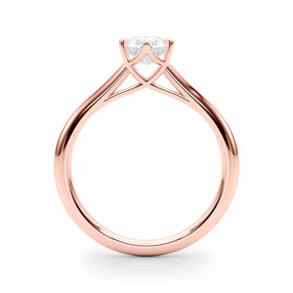1CT Lab-Grown Diamond 18K Gold Rose Pear Shape Solitaire Engagement Ring