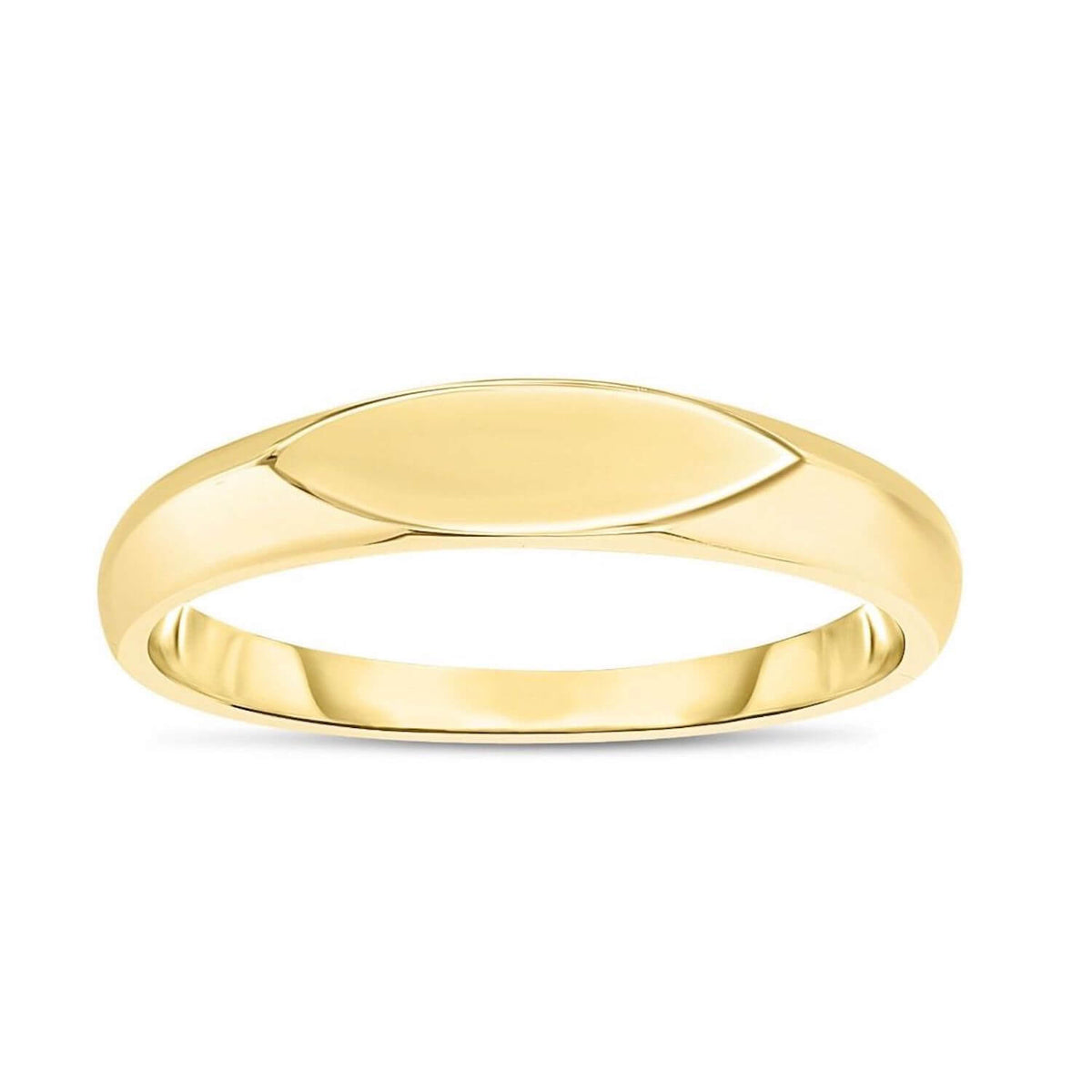14K Yellow Gold 3mm Modern Sculpted Ring - WJD Exclusives