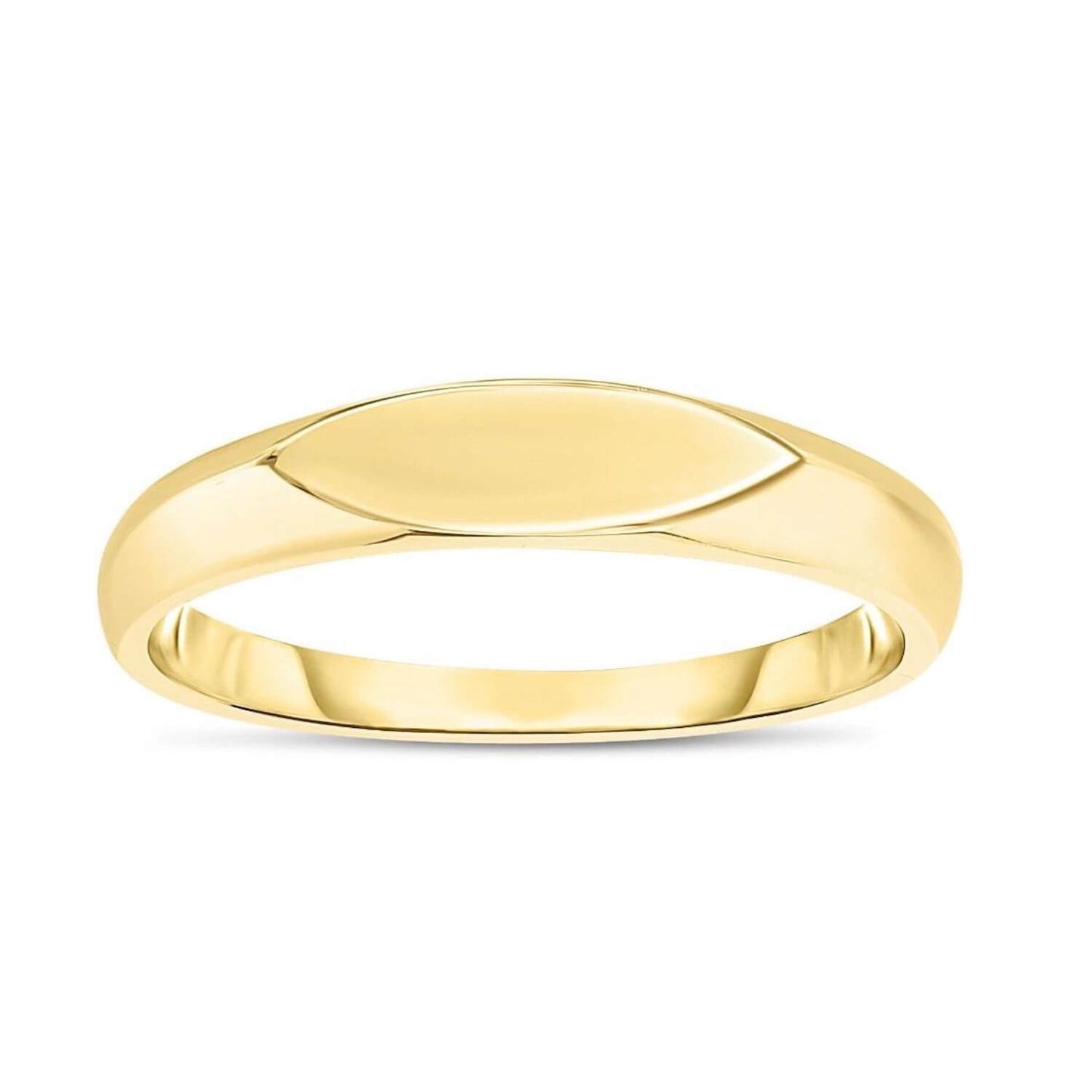 14K Yellow Gold 3mm Modern Sculpted Ring