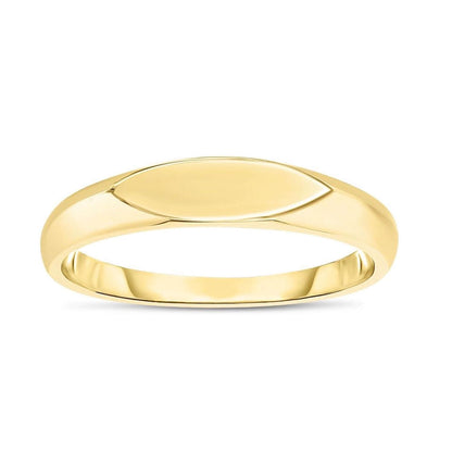 14K Yellow Gold 3mm Modern Sculpted Ring