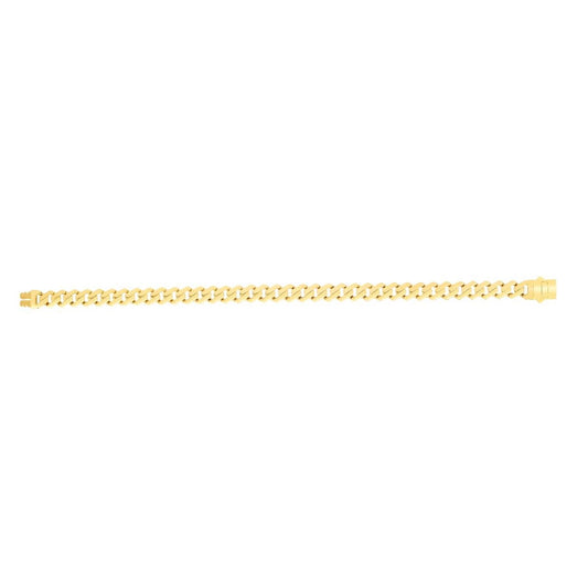 14K Gold Yellow 8mm Modern Lite Edge Bracelet 8.25"