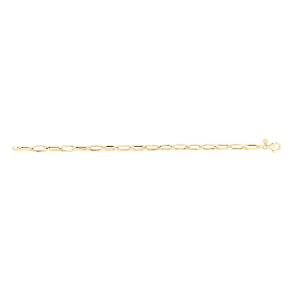 14K Yellow Gold 5mm Hexagon Bracelet (Hollow) 7.5" - WJD Exclusives