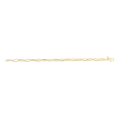 14K Gold Yellow 5mm Hexagon Bracelet 7.5"