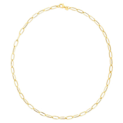 14K Yellow Gold 5mm Hexagon Chain (Hollow) 18" - WJD Exclusives
