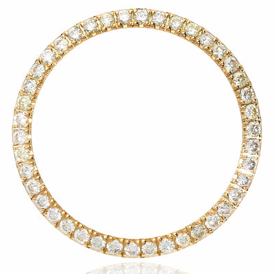 Natural Diamond 10K Yellow Gold Bezel Rolex Datejust Watch 26mm 31mm 34mm 36mm - WJD Exclusives