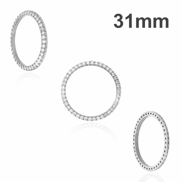 Natural Diamond Stainless Steel Bezel Rolex Datejust Watch 26mm 31mm 34mm 36mm - WJD Exclusives