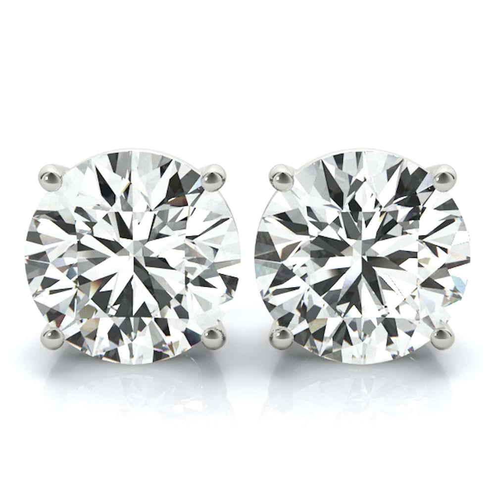 IGI Lab-Grown Diamond 14K White Gold Screw Back Round Solitaire Stud Earrings