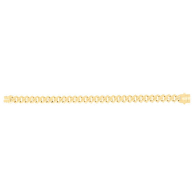 14K Yellow Gold 9.5mm Lite Edge Miami Cuban Bracelet (Hollow) 8.25" - WJD Exclusives