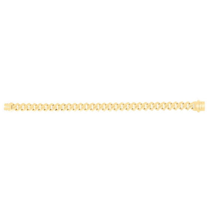 14K Gold Yellow 9.5mm Lite Edge Miami Cuban Bracelet 8.25"