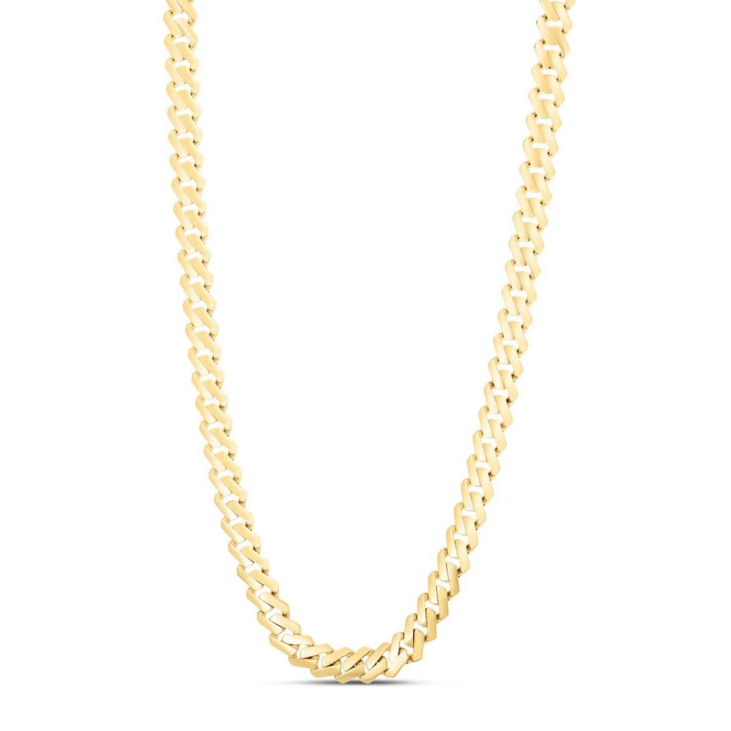 14K Gold 9.5mm Modern Edge Miami Cuban Chain 22"-24"