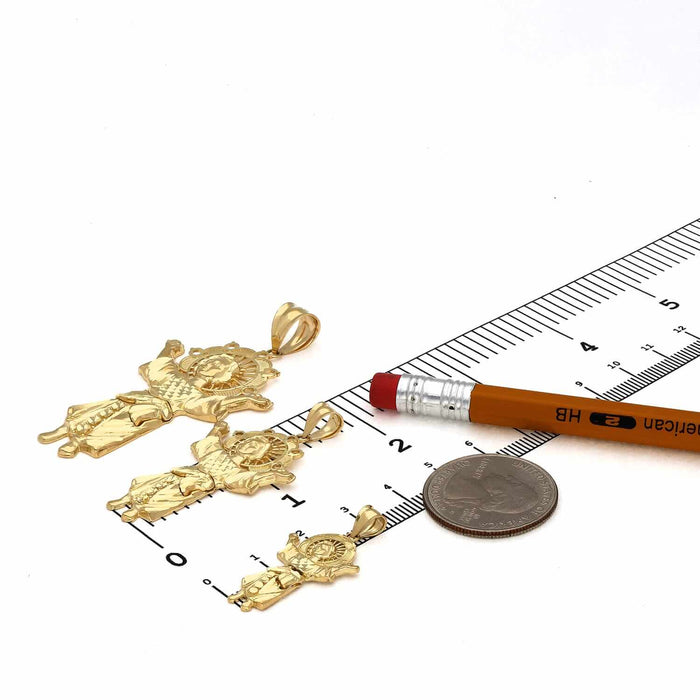 14K Gold Baby Jesus Divino Nino Pendant 1.3" - 2.5" - WJD Exclusives