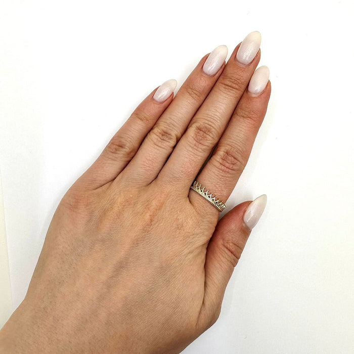 14K Gold Ornamental Crown Ring - WJD Exclusives