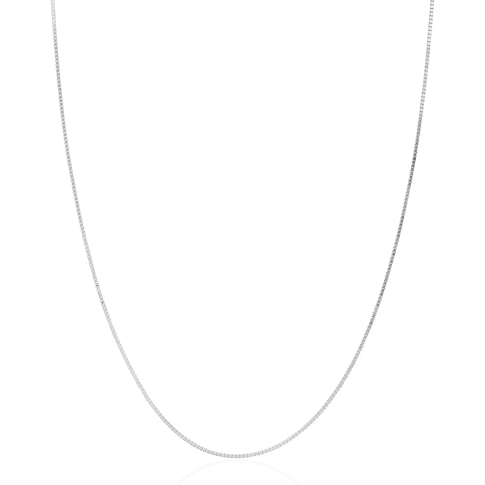Solid 14k Yellow Gold White Gold 0.5 mm Diamond Cut Box Chain Necklace 16"