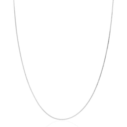 Solid 14k Yellow Gold White Gold 0.5 mm Diamond Cut Box Chain Necklace 16"